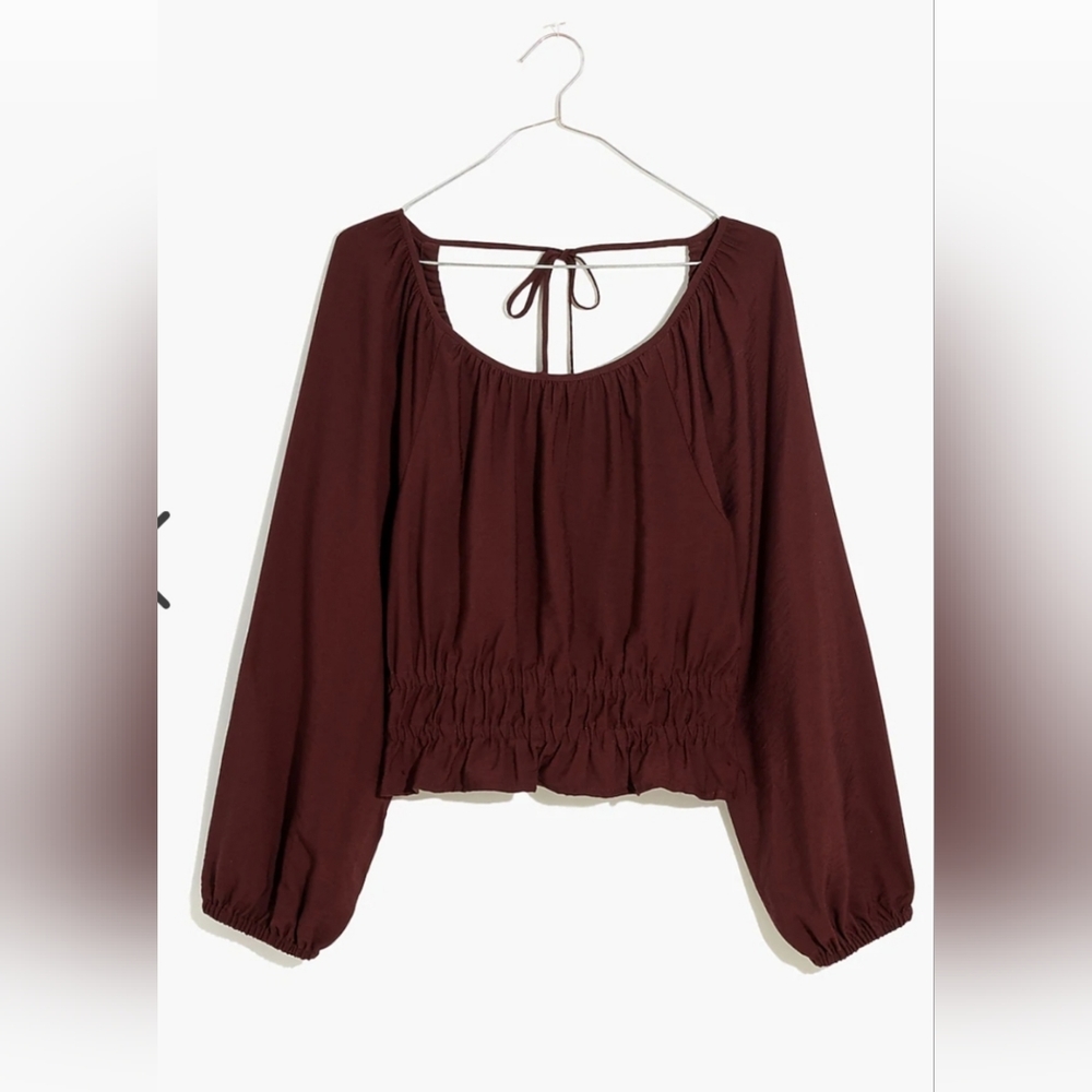 MADEWELL Twill Tie-Back Cutout Top